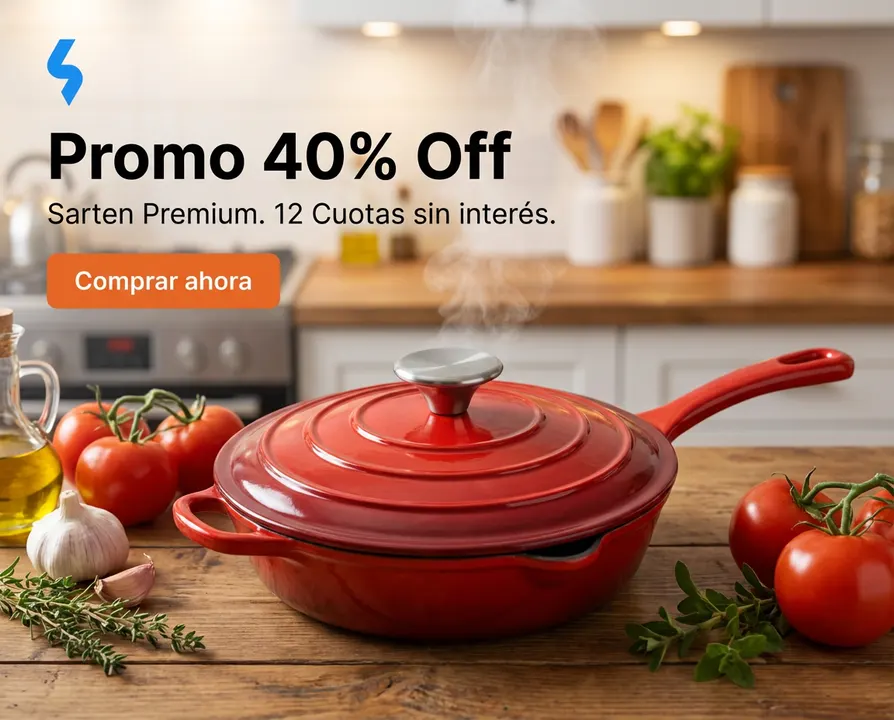 Promo 40% Off — Sartén Premium.